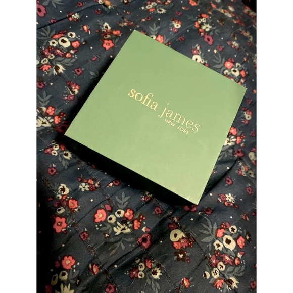 NWT Sophia James New York Silver Plated Hoops with Austrian Crystals - Picture 2 of 6